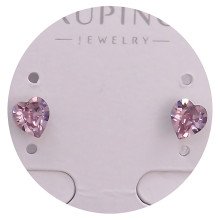 Сережки-гвоздики XР. Родій. Камені: Swarovski бузкового кольору. Діаметр: 4 мм.