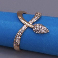 Каблучка XР. Позолота 18К. Камені: білий циркон. Є: 19р