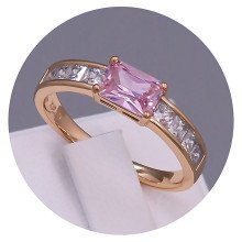 Каблучка XР. Позолота 18К. Камені: циркон. Є: 19р