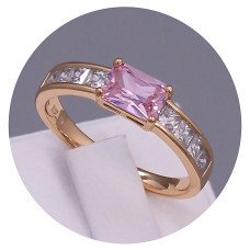 Каблучка XР. Позолота 18К. Камені: циркон. Є: 19р