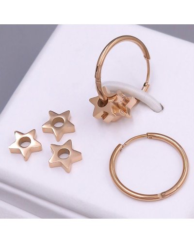 Сережки Stainless Steel. Сталь. Позолота ЧВ. Довжина: 12 мм. Ширина: 7 мм.