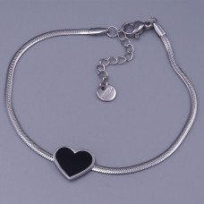 Браслет Stainless Steel з чорною емаллю. Сталь. Довжина: 18-21 см. Ширина: 10 мм.