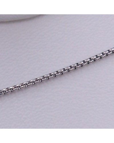 Ланцюжок із кулоном Stainless Steel. Сталь. Родій. Камені: білий циркон. Довжина: 45-50 см.