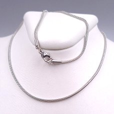 Ланцюжок Stainless Steel. Сталь. Родій. Довжина: 45 см. Ширина: 2 мм.