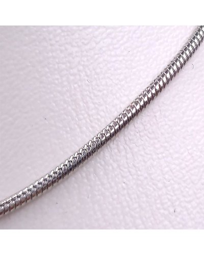 Ланцюжок Stainless Steel. Сталь. Родій. Довжина: 45 см. Ширина: 2 мм.
