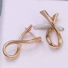 Сережки ХР. Позолота 18К. Довжина: 25 мм. Ширина: 8 мм.