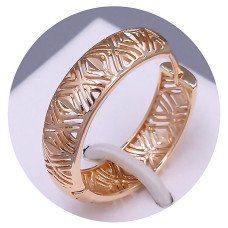 Сережки-кільця XР. Позолота 18К. Діаметр: 30 мм. Товщина: 7 мм.