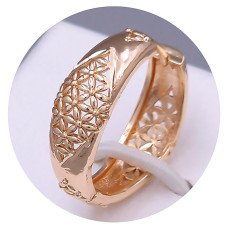 Сережки-кільця XР. Позолота 18К. Діаметр: 30 мм. Товщина: 8 мм.