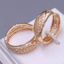 Сережки-кільця XР. Позолота 18К. Діаметр: 30 мм. Товщина: 8 мм.