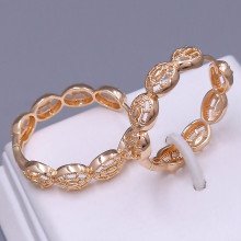 Сережки-кільця XР. Позолота 18К. Діаметр: 30 мм. Товщина: 6 мм.