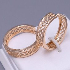 Сережки-кільця XР. Позолота 18К. Діаметр: 30 мм. Товщина: 8 мм.