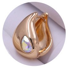 Сережки XР. Позолота 18К. Камені: Swarovski бензинового кольору. Довжина: 16 мм. Ширина: 10 мм.