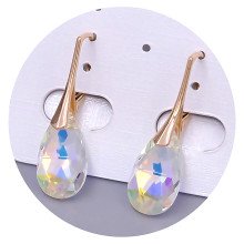 Сережки XР. Позолота 18К. Камені: Swarovski бензинового кольору. Довжина: 30 мм. Ширина: 9 мм.