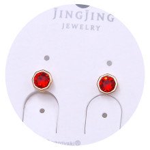 Сережки-гвоздики XР. Позолота 18К. Камені: Swarovski червоного кольору. Діаметр: 6 мм.