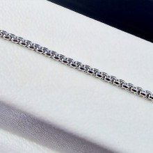 Ланцюжок Stainless Steel. Сталь. Родій. Довжина: 45 см. Ширина: 2 мм.