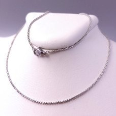 Ланцюжок Stainless Steel. Сталь. Родій. Довжина: 45 см. Ширина: 2 мм.