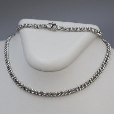 Ланцюжок Stainless Steel. Сталь. Родій. Довжина: 47 см. Ширина: 3 мм.
