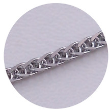 Ланцюжок Stainless Steel. Сталь. Родій. Довжина: 45 см. Ширина: 2 мм.