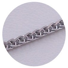 Ланцюжок Stainless Steel. Сталь. Родій. Довжина: 45 см. Ширина: 2 мм.