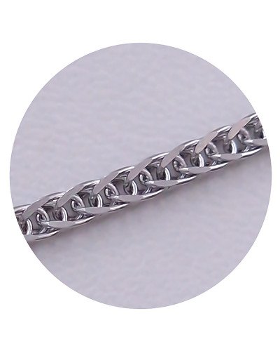 Ланцюжок Stainless Steel. Сталь. Родій. Довжина: 45 см. Ширина: 2 мм.