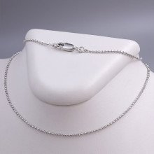Ланцюжок Stainless Steel. Сталь. Родій. Довжина: 45 см. Ширина: 1 мм.