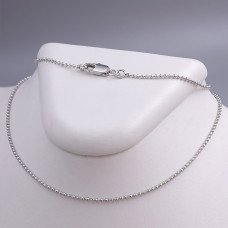 Ланцюжок Stainless Steel. Сталь. Родій. Довжина: 45 см. Ширина: 1 мм.