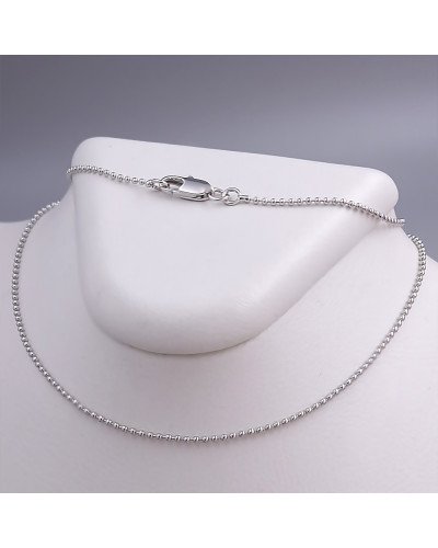 Ланцюжок Stainless Steel. Сталь. Родій. Довжина: 45 см. Ширина: 1 мм.