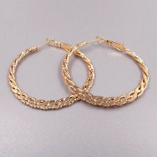 Сережки-кільця XР. Позолота 18К. Діаметр: 25 мм. Товщина: 2 мм.