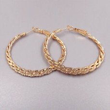 Сережки-кільця XР. Позолота 18К. Діаметр: 25 мм. Товщина: 2 мм.