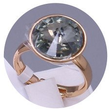 Каблучка XР. Позолота 18К. Камені: Swarovski. Є: 16р 18р роз'єм