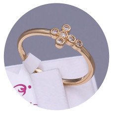 Каблучка XР. Позолота 18К. Камені: циркон. Є: 17р 18р 19р
