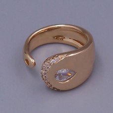Каблучка XР. Позолота 18К. Камені: циркон. Є: 16р 17р