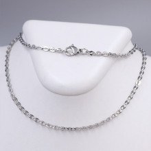 Ланцюжок Stainless Steel. Сталь. Родій. Довжина: 45 см. Ширина: 2 мм.