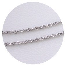 Ланцюжок Stainless Steel. Сталь. Родій. Довжина: 45 см. Ширина: 1 мм.