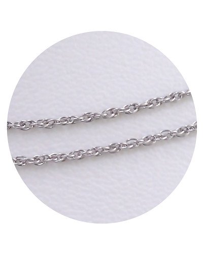 Ланцюжок Stainless Steel. Сталь. Родій. Довжина: 45 см. Ширина: 1 мм.
