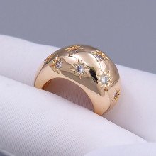 Сережки ХР. Позолота 18К. Камені: білий циркон. Довжина: 25 мм. Ширина: 11 мм.