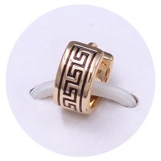 Сережки ХР. Позолота 18К. Діаметр: 12 мм. Ширина: 6 мм.