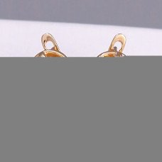Сережки ХР. Позолота 18К. Камені: білий циркон. Довжина: 15 мм. Ширина: 8 мм.