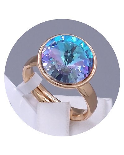 Каблучка XР. Позолота 18К. Камені: Swarovski. Є: 16р роз'єм