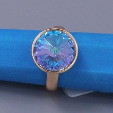 Каблучка XР. Позолота 18К. Камені: Swarovski. Є: 16р роз'єм