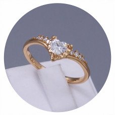 Каблучка XР. Позолота 18К. Камені: циркон. Є: 19р