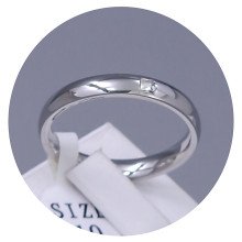 Каблучка Stainless Steel. Сталь. Родій. Камені: циркон. Є: 17р 18р 19р 20р