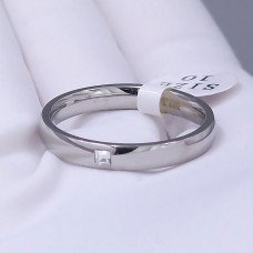 Каблучка Stainless Steel. Сталь. Родій. Камені: циркон. Є: 17р 18р 19р 20р