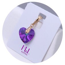 Кулон XР M&L. Позолота 18К. Камені: Swarovski. Довжина кулона: 19 мм. Ширина: 9 мм.