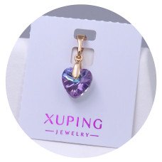 Кулон XР. Позолота 18К. Камені: Swarovski. Довжина кулона: 16 мм. Ширина: 7 мм.