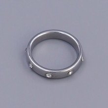 Каблучка Stainless Steel. Сталь. Родій. Камені: білий циркон. Є: 16р