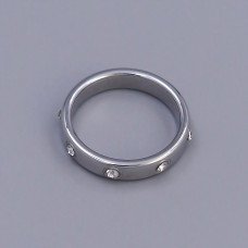 Каблучка Stainless Steel. Сталь. Родій. Камені: білий циркон. Є: 16р