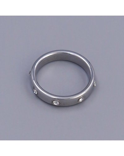 Каблучка Stainless Steel. Сталь. Родій. Камені: білий циркон. Є: 16р
