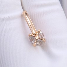 Сережки ХР. Позолота 18К. Камені: циркон. Довжина: 20 мм. Ширина: 7 мм.