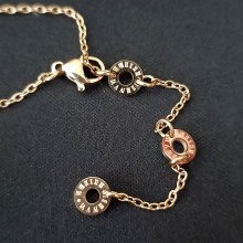 Ланцюжок із кулоном Stainless Steel із чорною емаллю. Сталь. Позолота ЧВ. Довжина ланцюжка: 42-47.5 см
